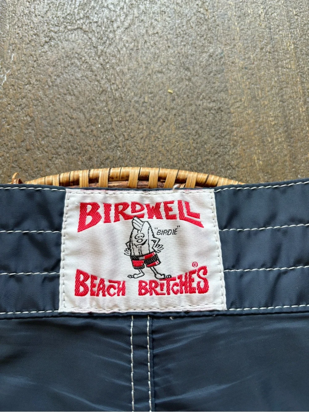 Birdwell Beach Britches Navy Swim Trunks Size 33